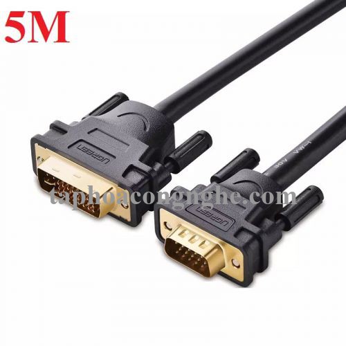 Ugreen 11678 5M màu Đen Cáp chuyển đổi DVI 24 + 5 sang VGA DV102 30011678